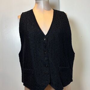 Vintage Pierre Cardin Lace Vest Size Large